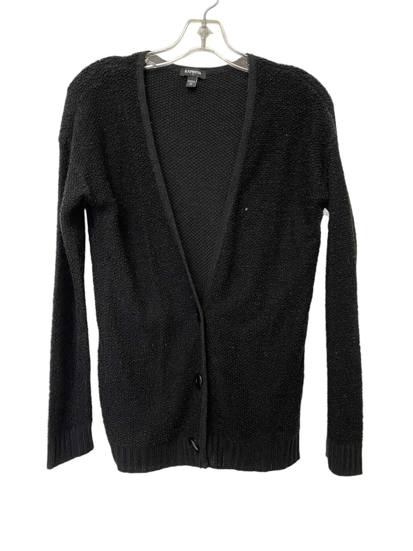 Cardigan By Express In Black, Size: Xs