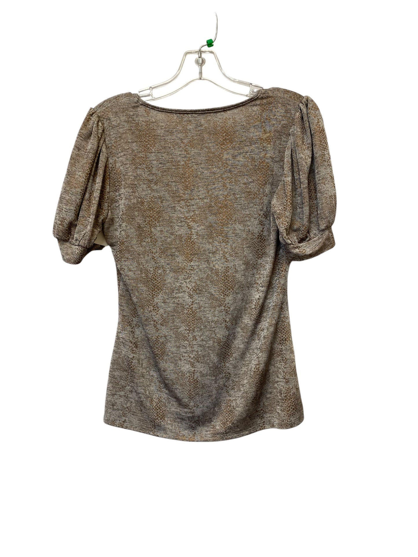 Top Short Sleeve By White House Black Market In Snakeskin Print, Size: S