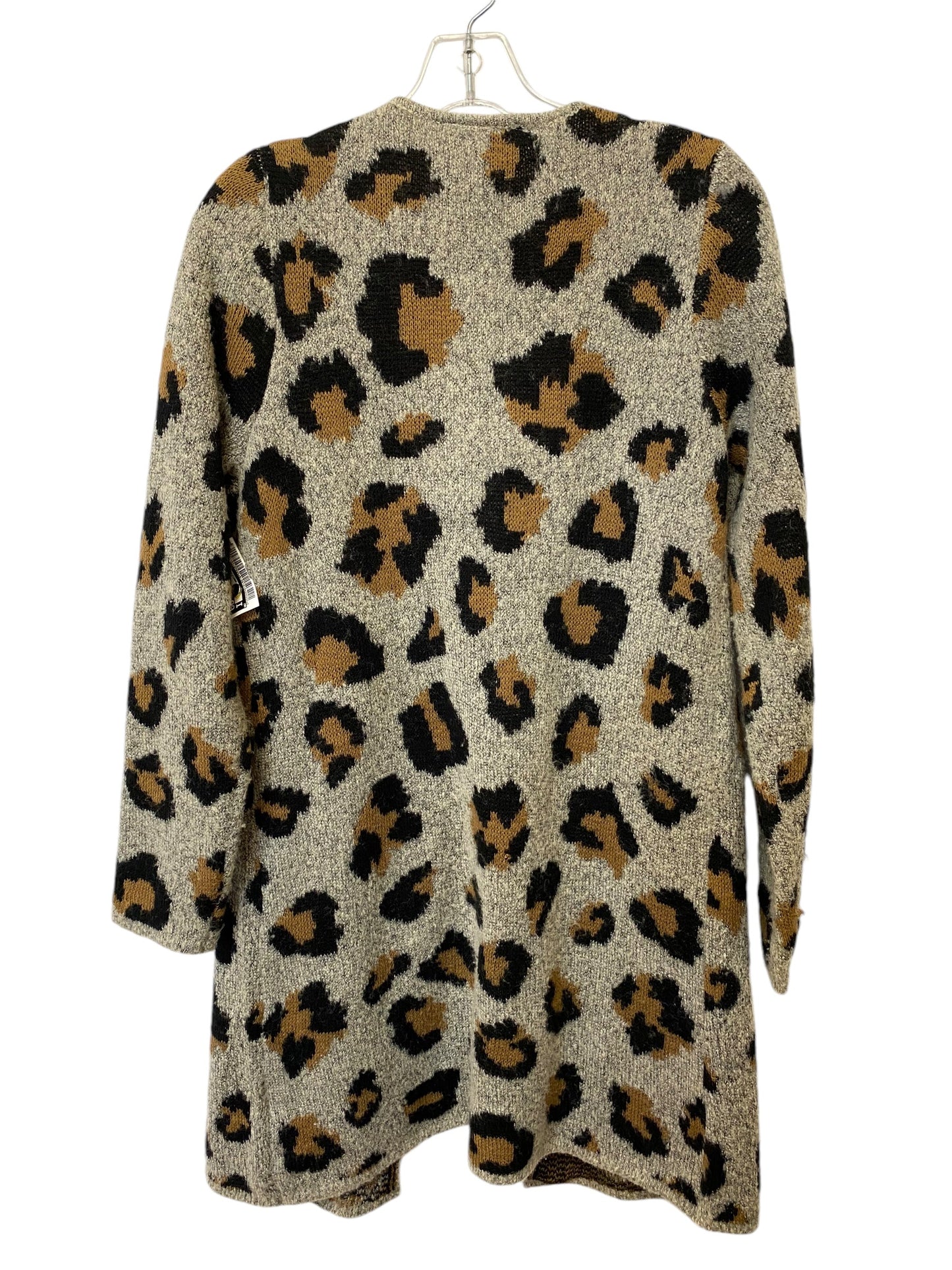 Sweater Cardigan By Apt 9 In Animal Print, Size: S