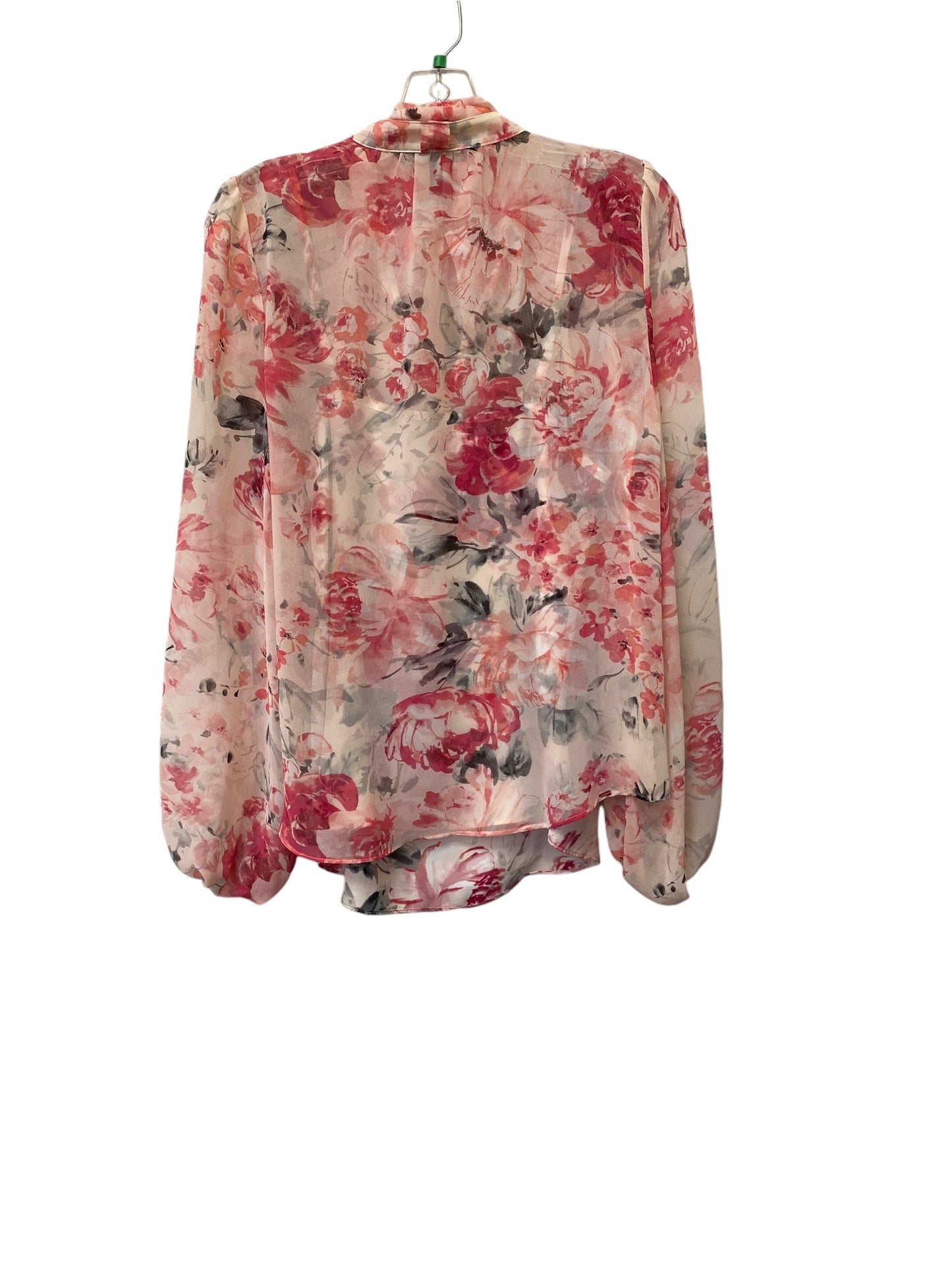 Top Long Sleeve By White House Black Market In Floral Print, Size: 2