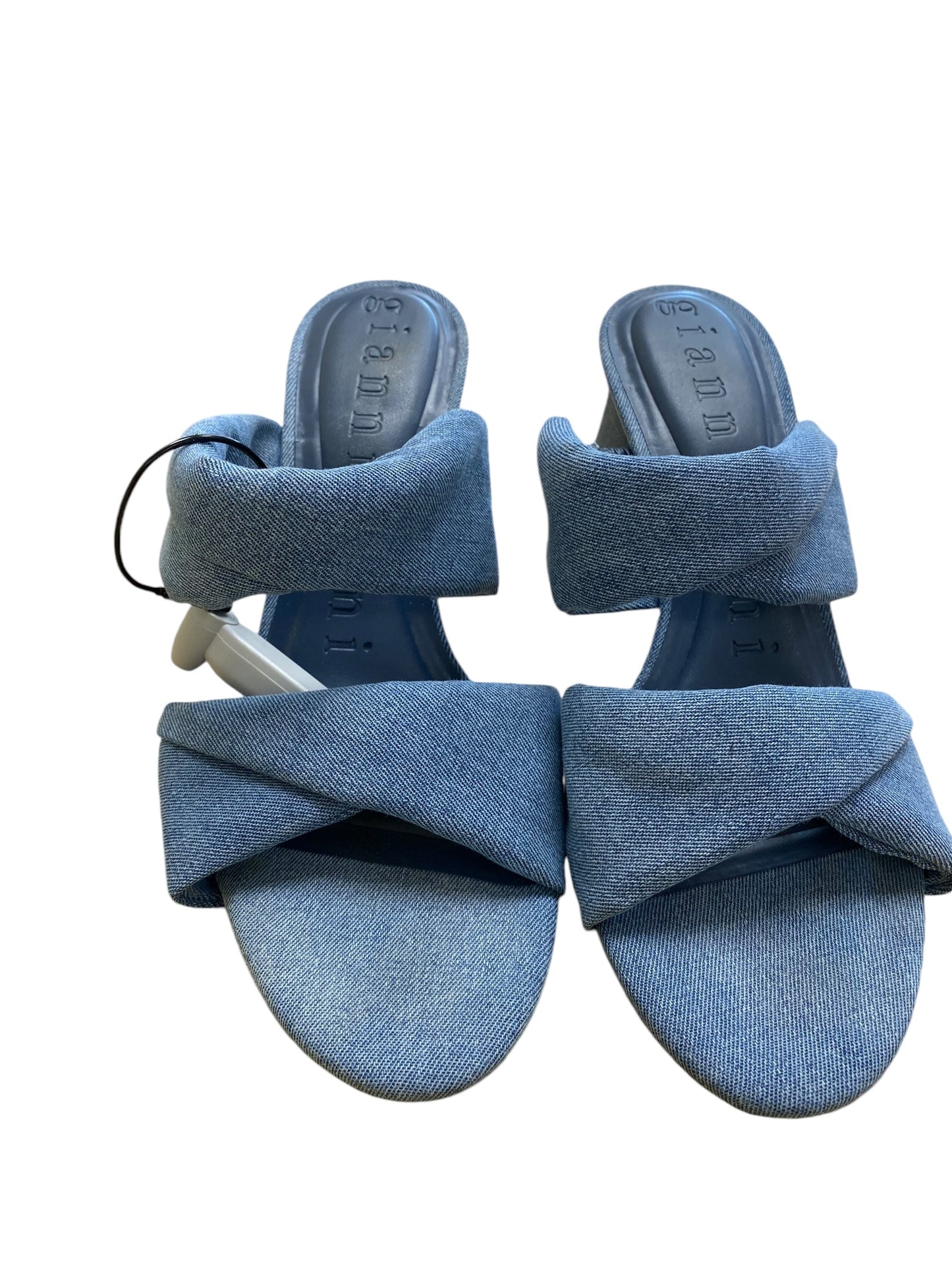 Shoes Heels Block By Gianni Bini In Blue Denim, Size: 8.5