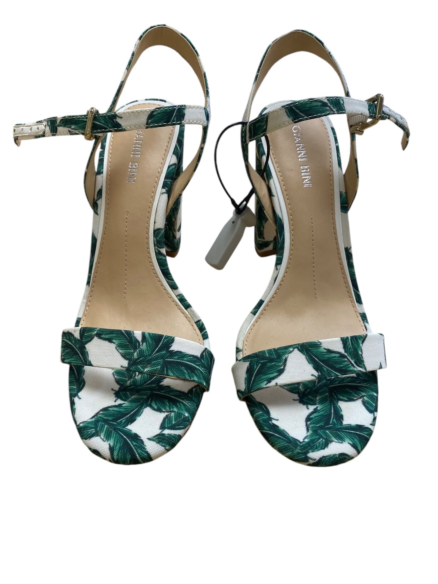 Shoes Heels Block By Gianni Bini In Tropical Print, Size: 7