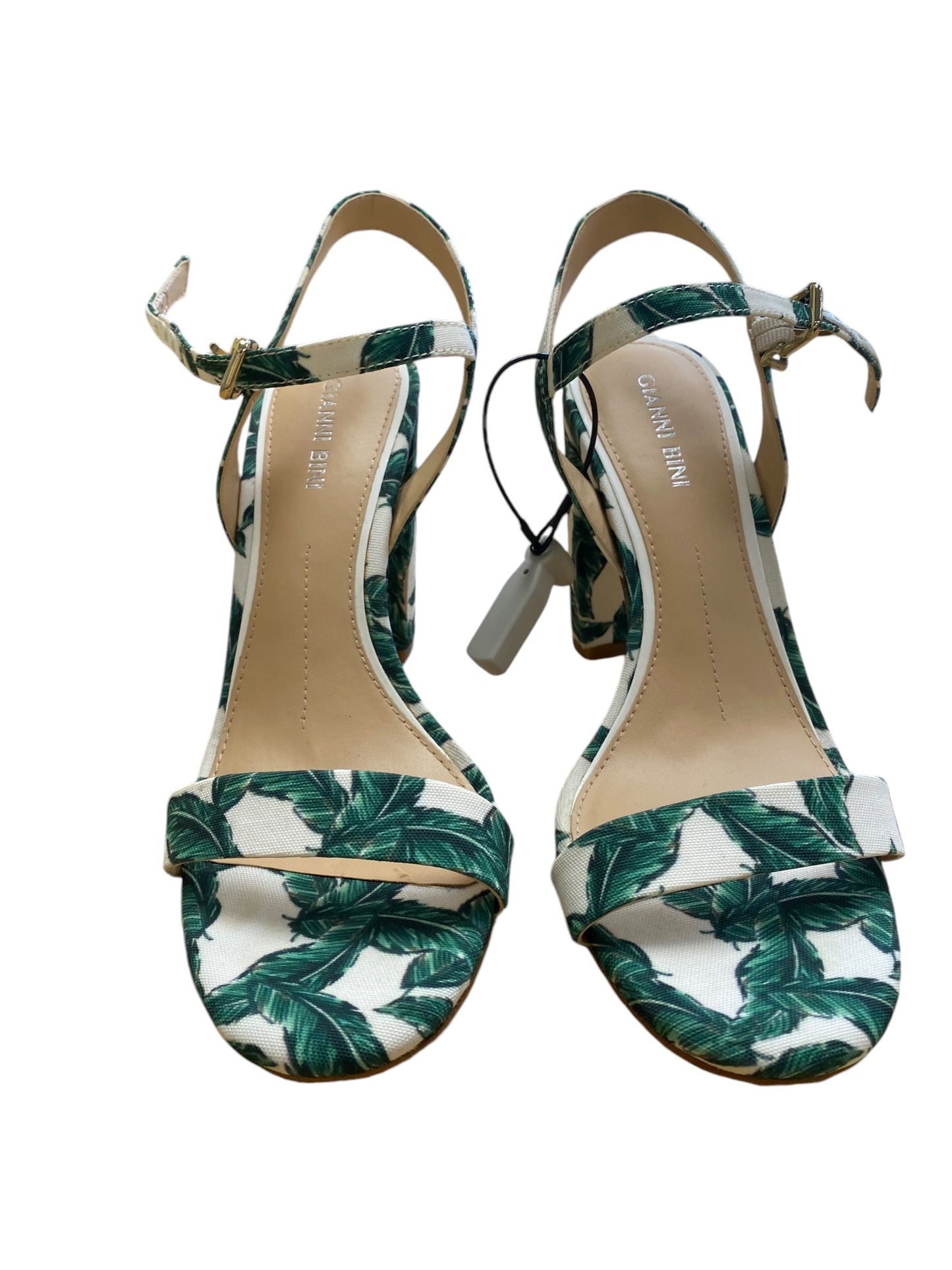 Shoes Heels Block By Gianni Bini In Tropical Print, Size: 7