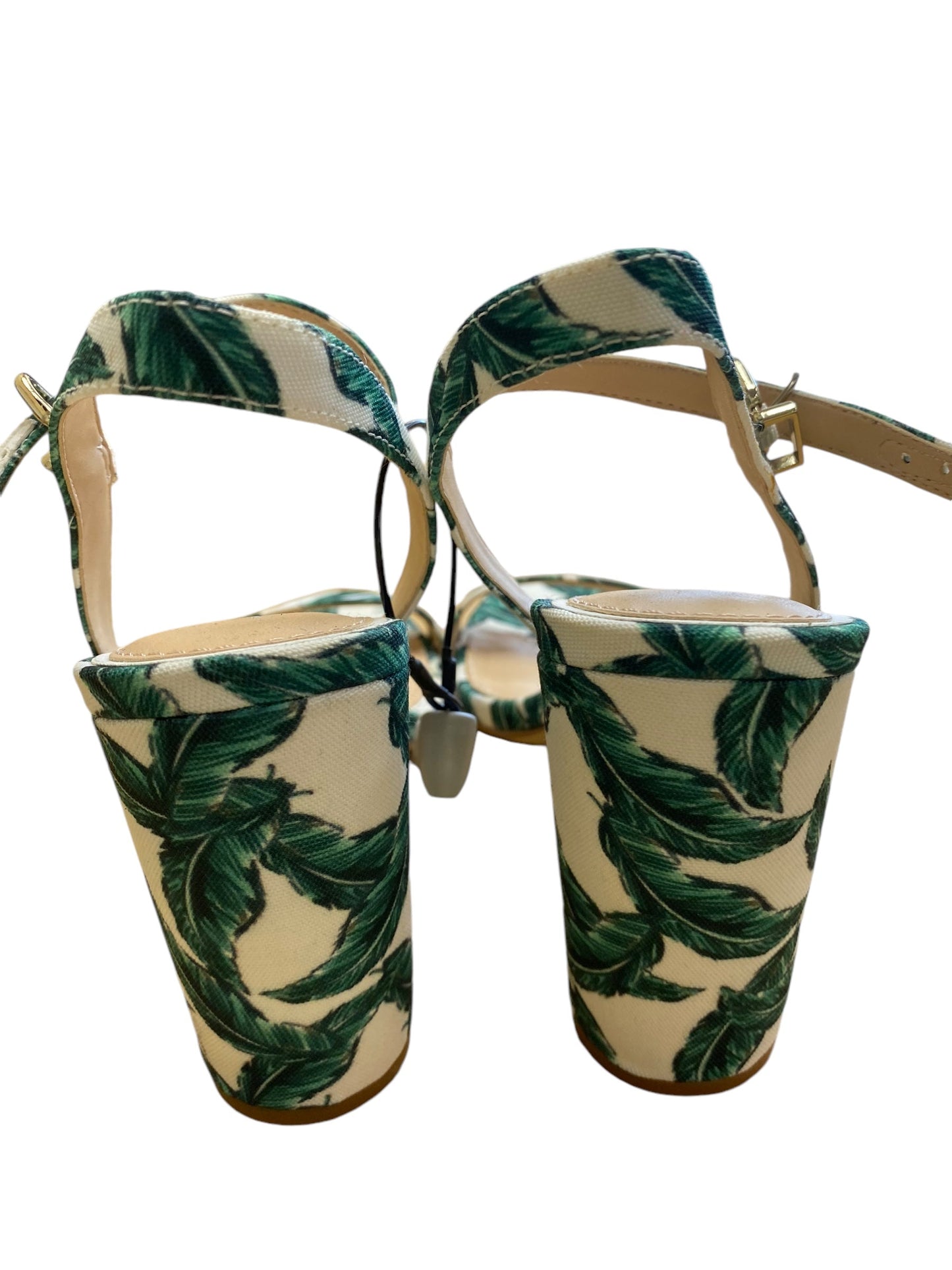 Shoes Heels Block By Gianni Bini In Tropical Print, Size: 7