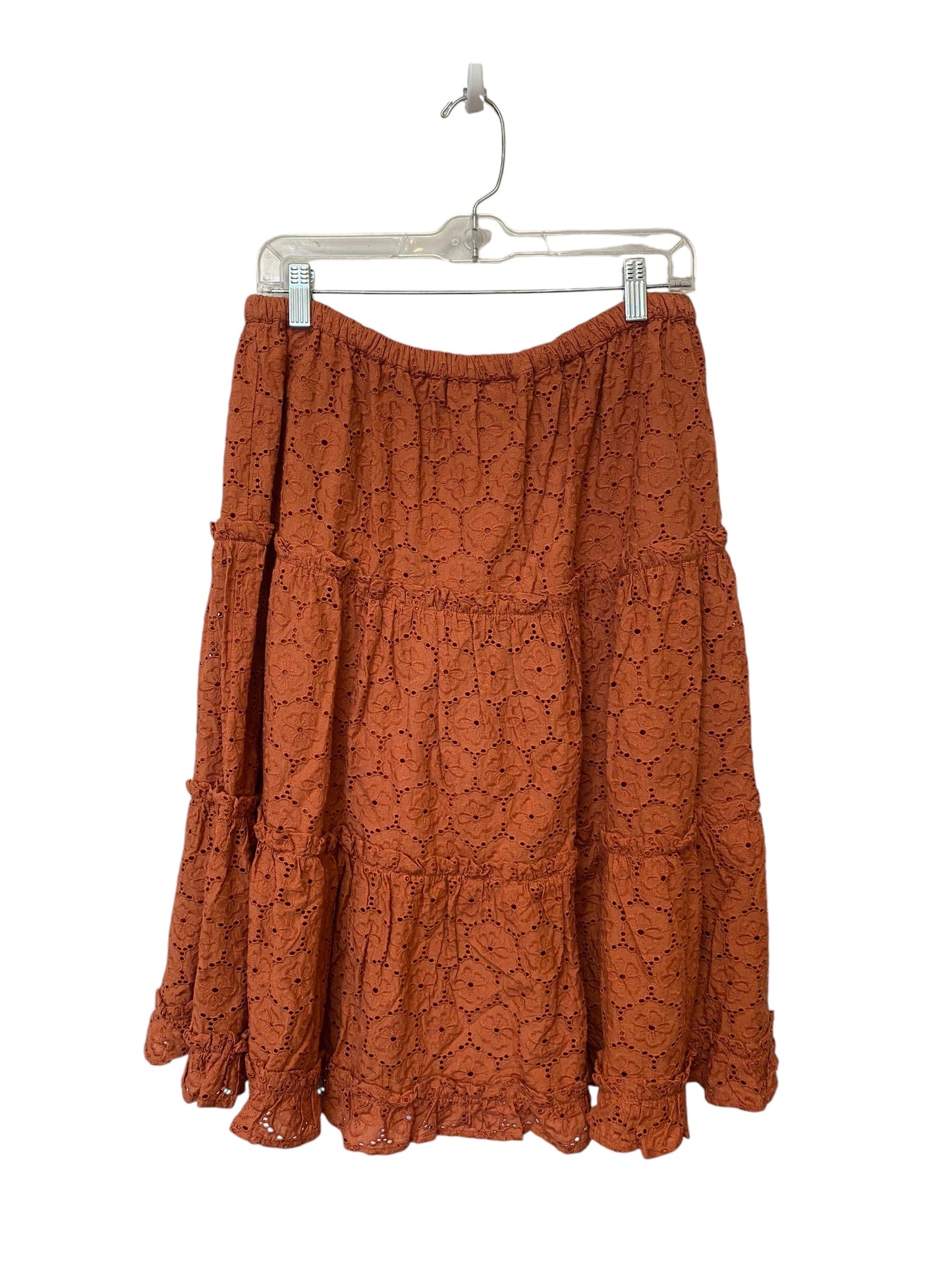 Skirt Midi By Clothes Mentor In Orange, Size: M