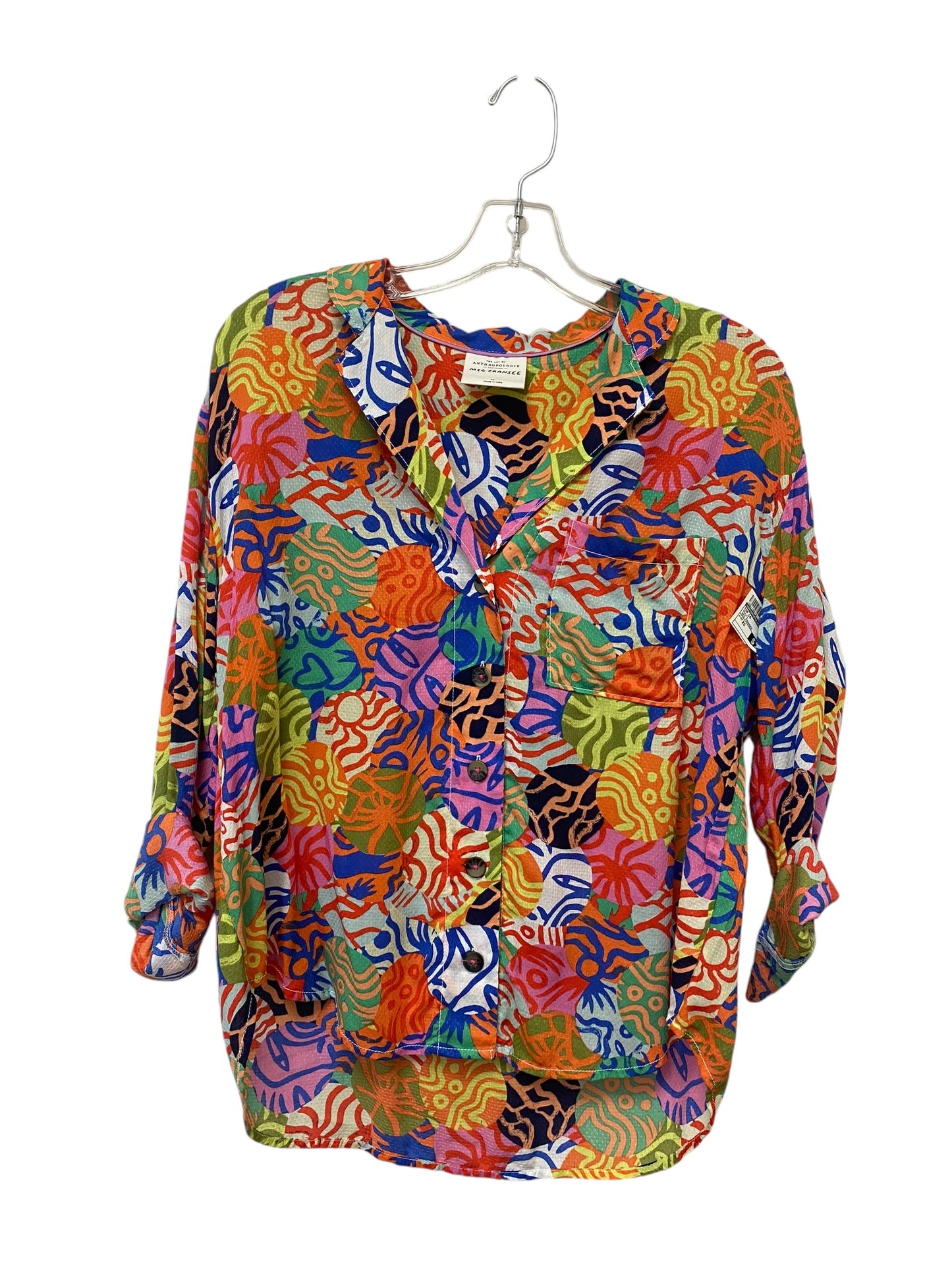 Top Long Sleeve By Anthropologie In Multi-colored, Size: Xs