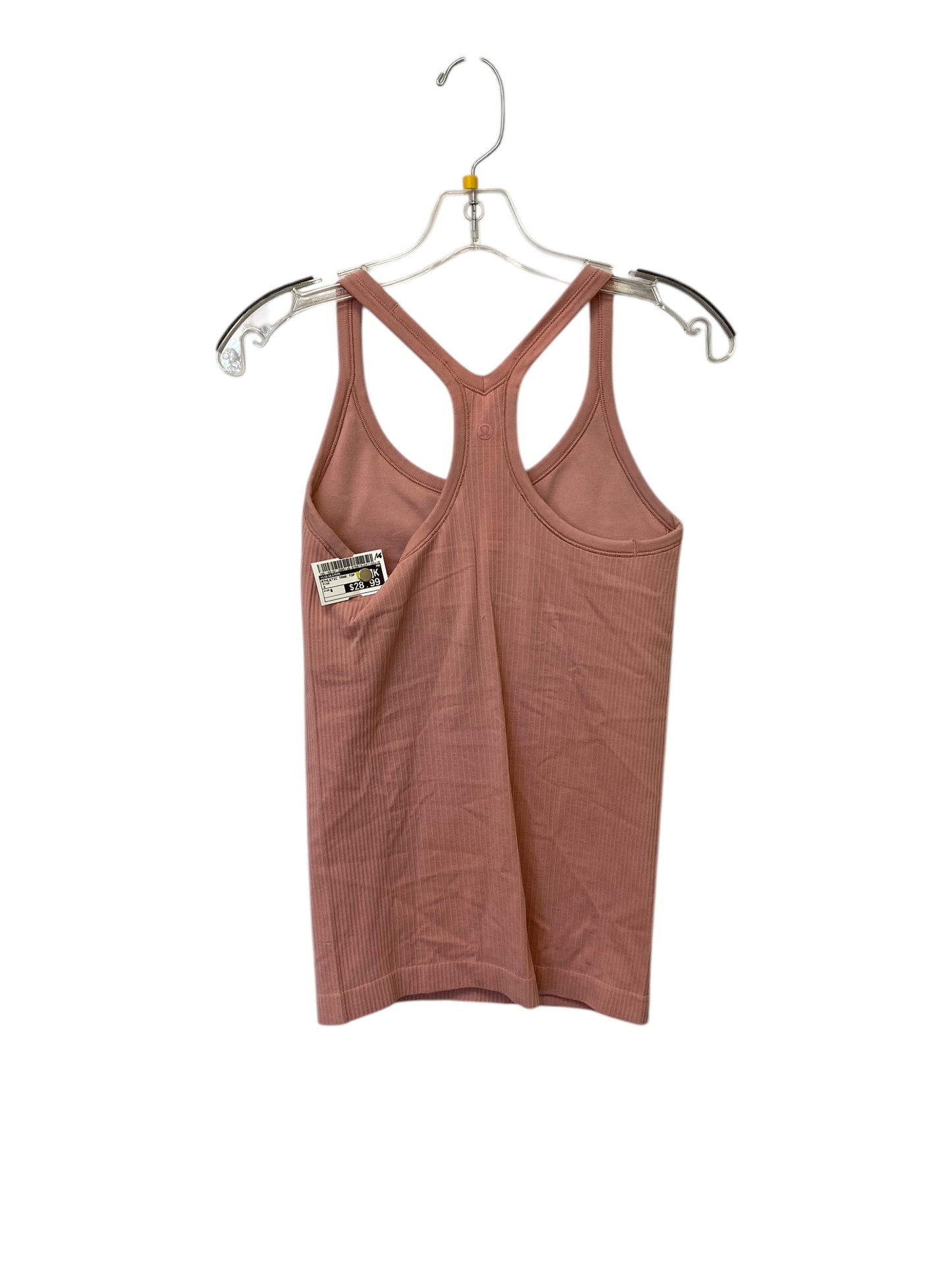 Athletic Tank Top By Lululemon In Pink, Size: 6