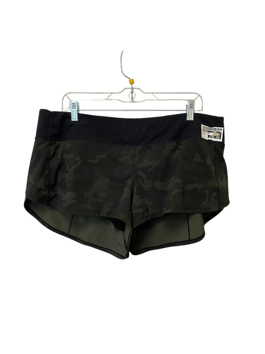 Athletic Shorts By Lululemon In Camouflage Print, Size: 14