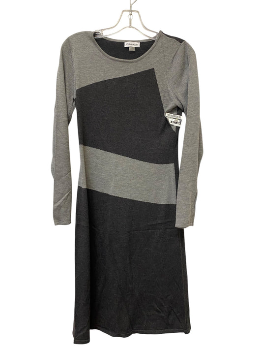 Dress Sweater By Calvin Klein In Grey, Size: S