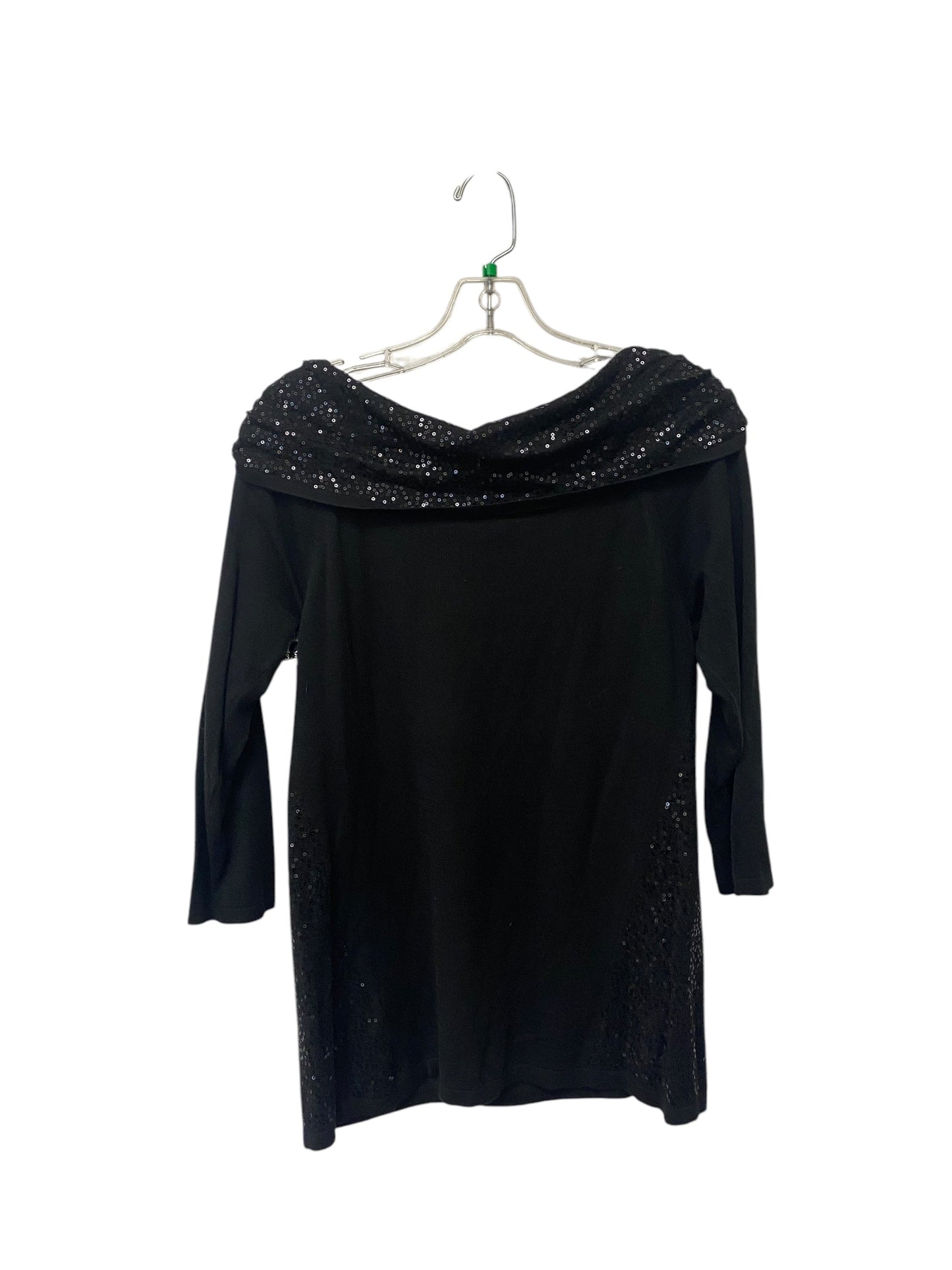 Top Long Sleeve By White House Black Market In Black, Size: S