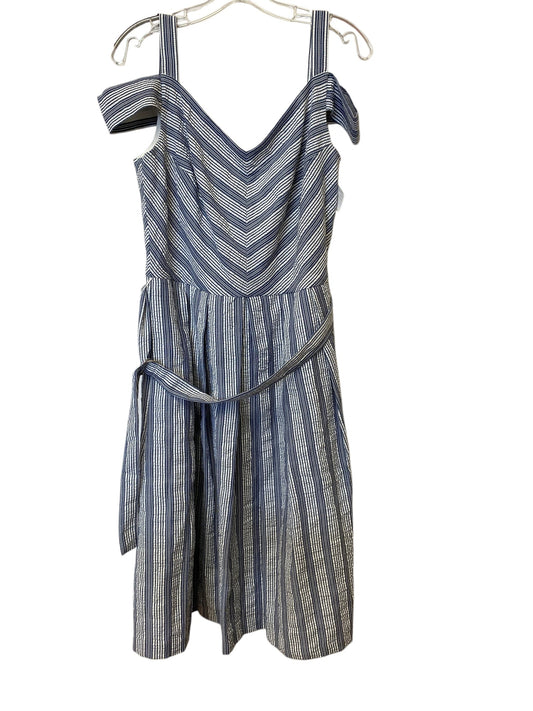 Dress Casual Midi By White House Black Market In Striped Pattern, Size: 12