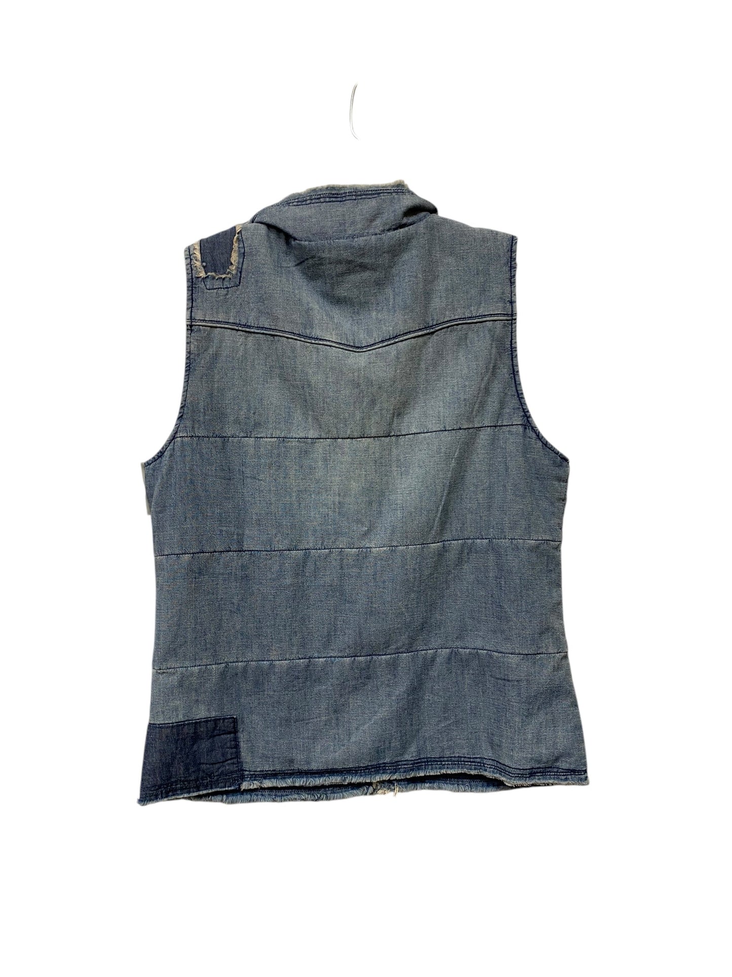 Vest Puffer & Quilted By Bke In Blue Denim, Size: M