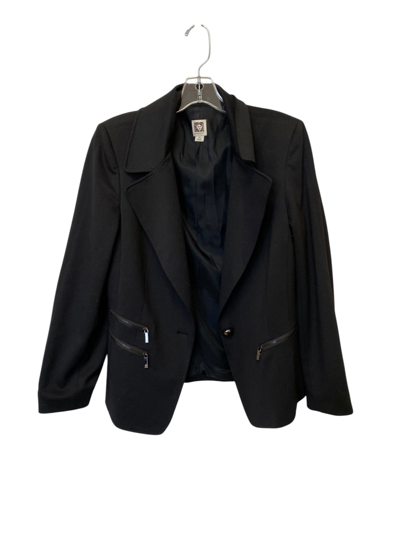 Blazer By Ann Taylor In Black, Size: 14