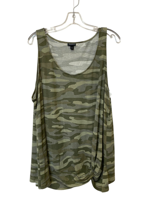 Top Sleeveless By Torrid In Camouflage Print, Size: 3x