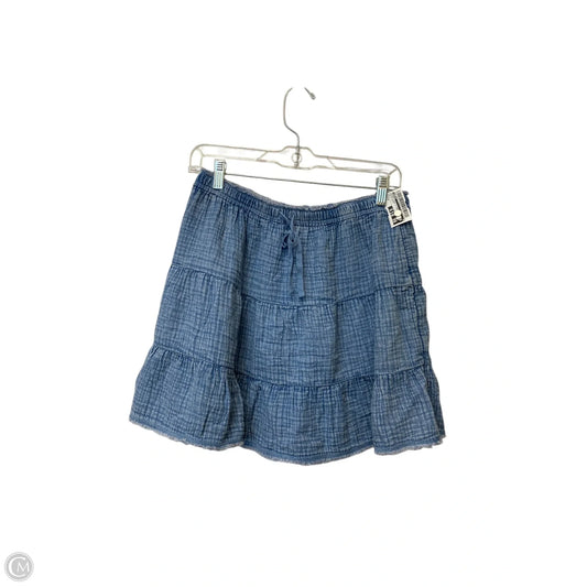 Skirt Mini & Short By Aerie In Blue Denim, Size: M