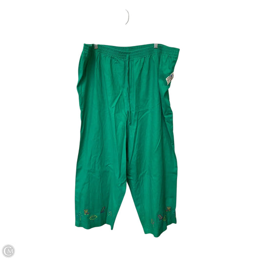 Pants Linen By Clothes Mentor In Green, Size: 2x