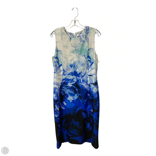 Dress Work By Calvin Klein In Blue, Size: 12
