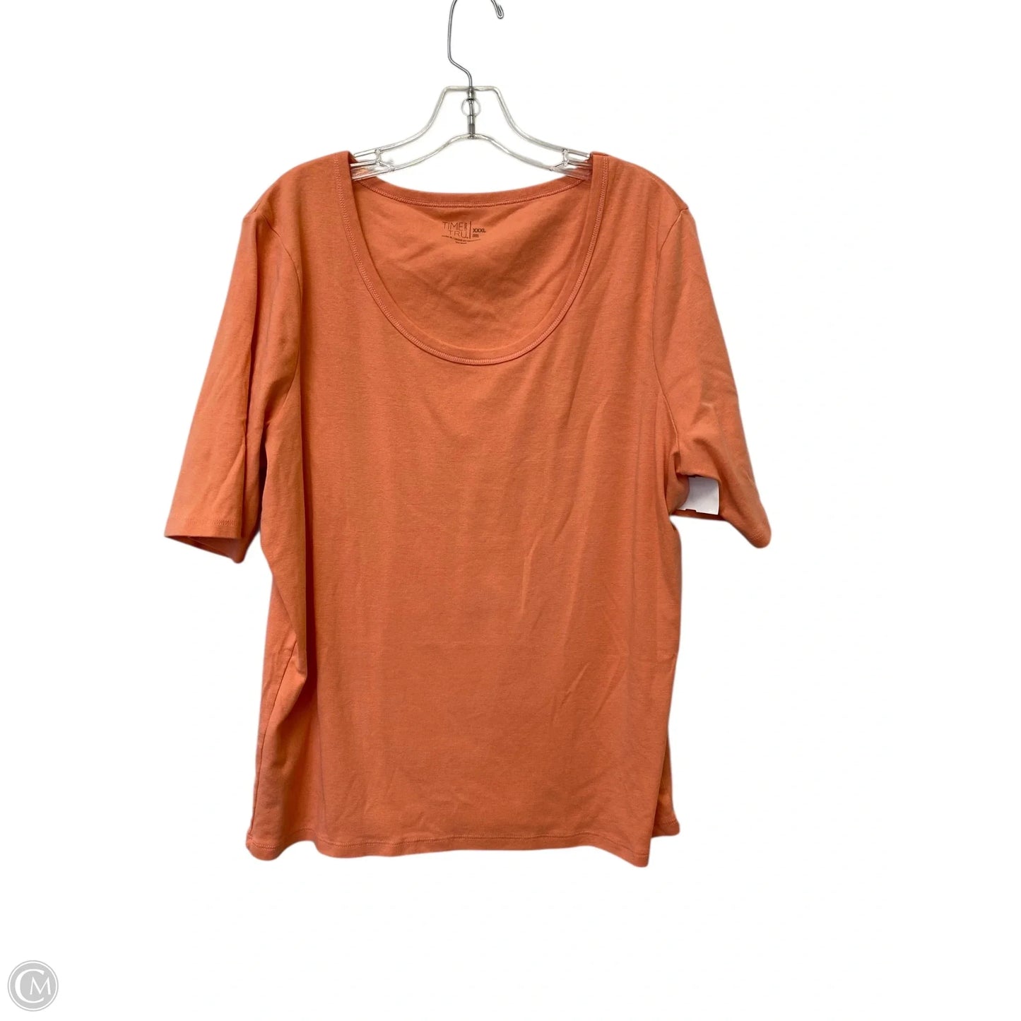 Top Short Sleeve Basic By Time And Tru In Pink, Size: 3x