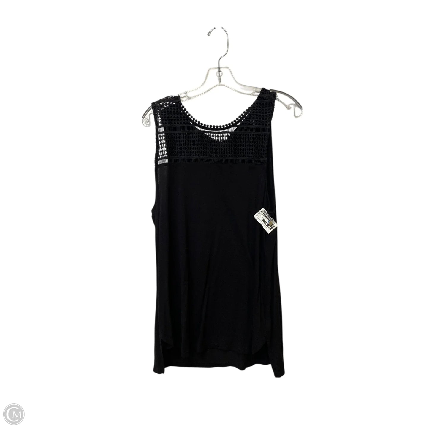 Top Sleeveless By H&m In Black, Size: L