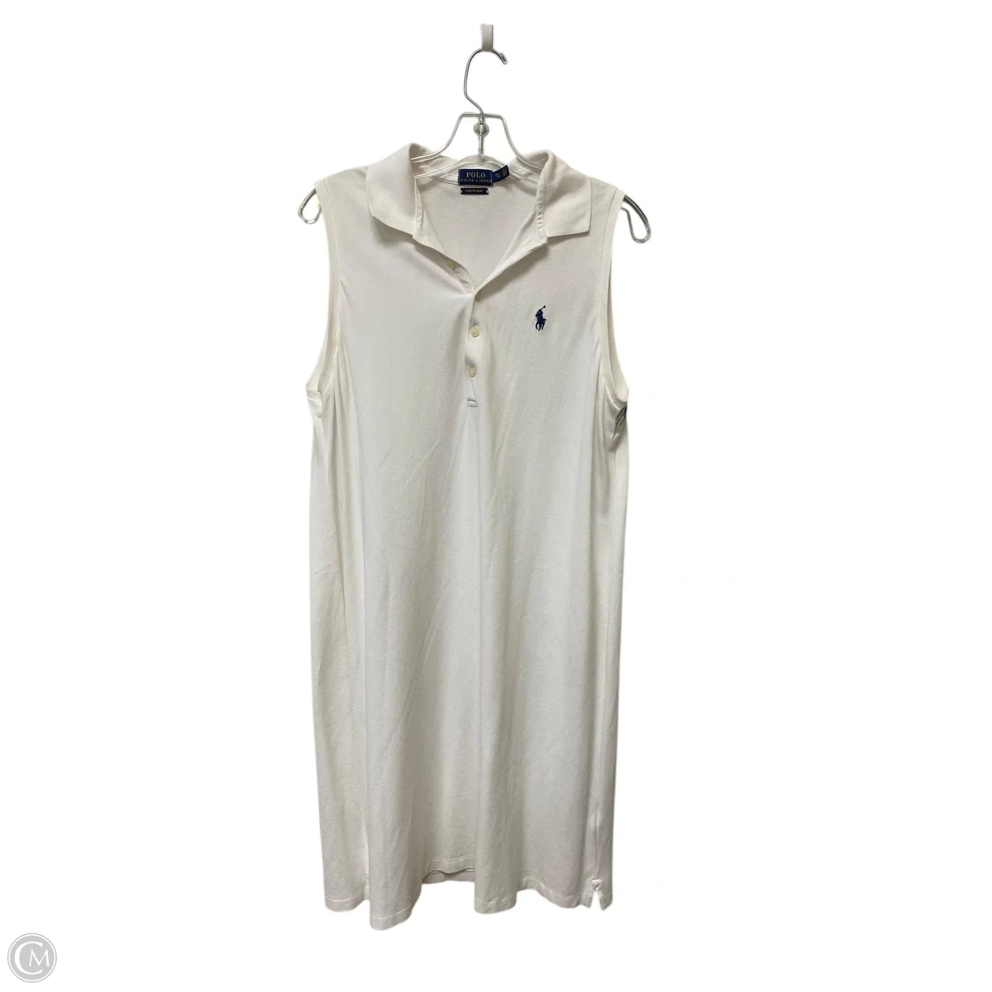 Dress Casual Midi By Polo Ralph Lauren In White, Size: Xl