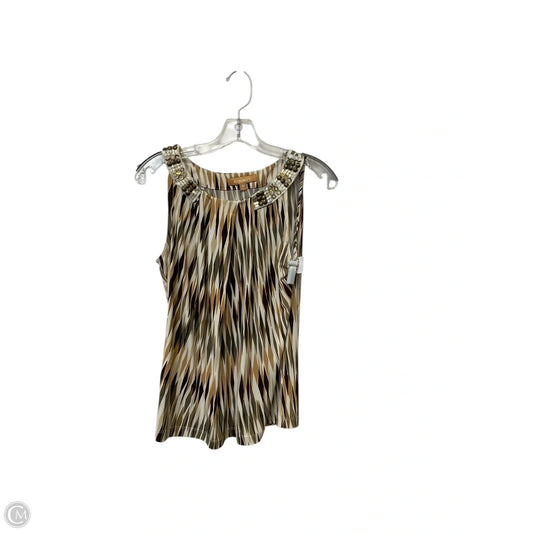 Top Sleeveless By Ellen Tracy In Tan, Size: M