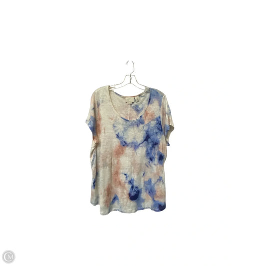 Top Short Sleeve By Cynthia Rowley In Tie Dye Print, Size: 1x