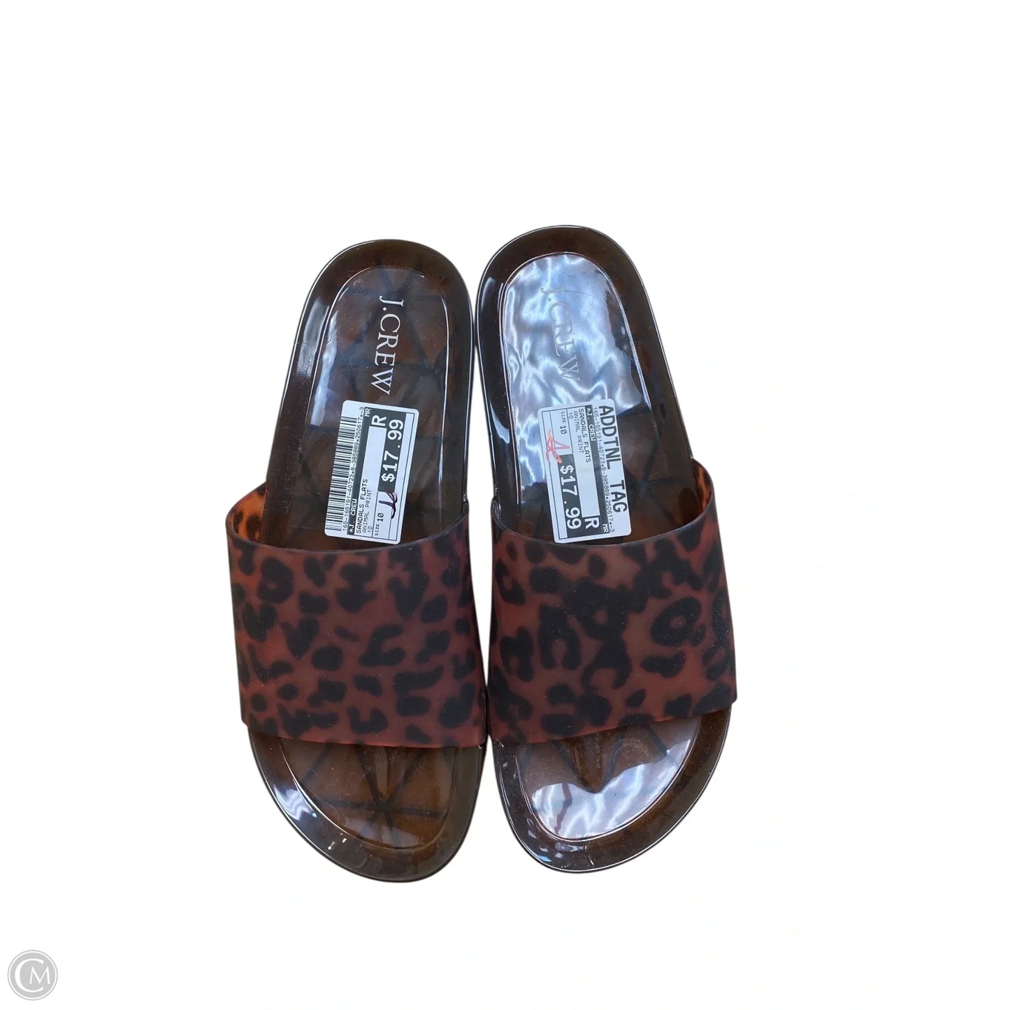 Sandals Flats By J. Crew In Animal Print, Size: 10