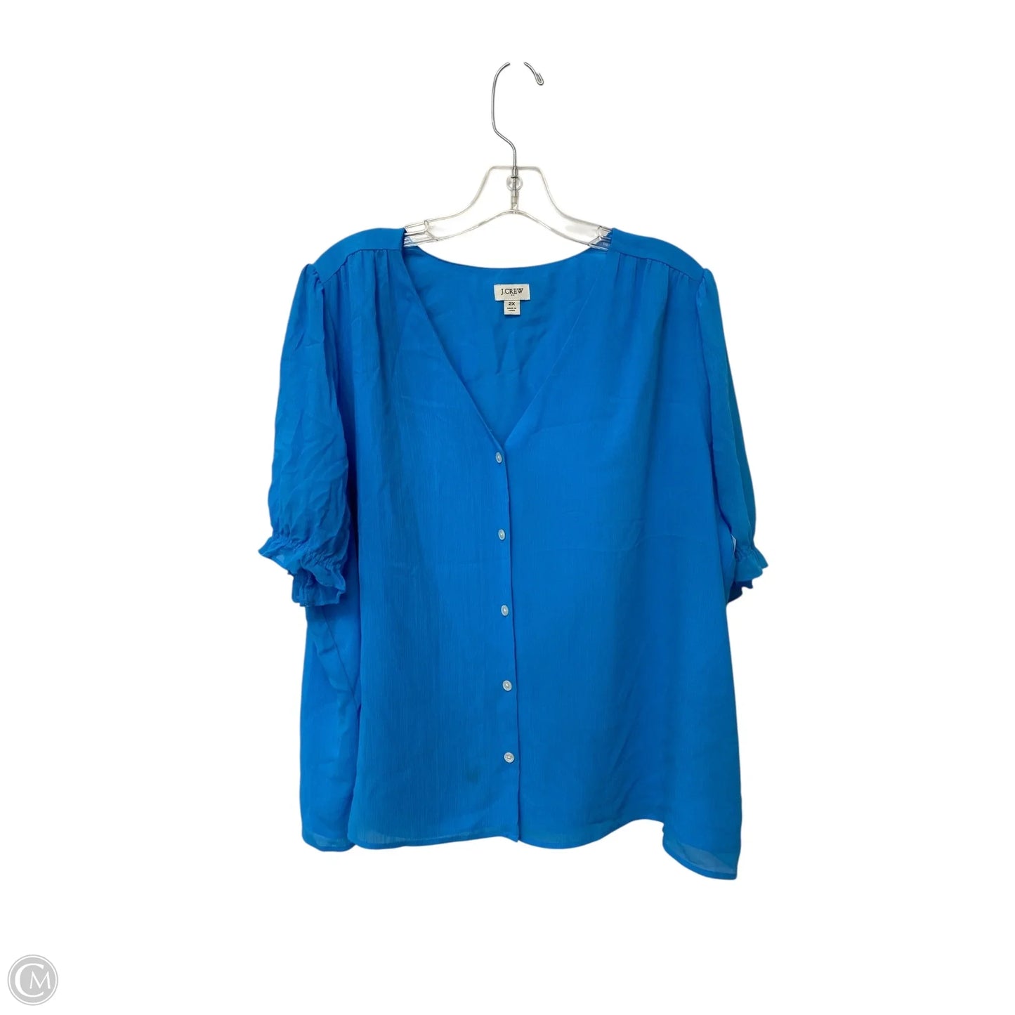 Top Short Sleeve Basic By J. Crew In Blue, Size: 2x