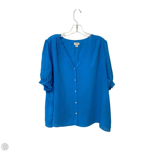 Top Short Sleeve Basic By J. Crew In Blue, Size: 2x