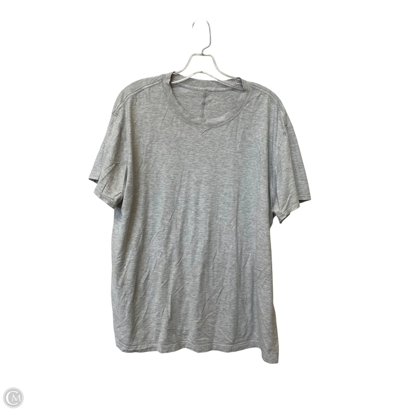 Top Short Sleeve By Lululemon In Grey, Size: Xl