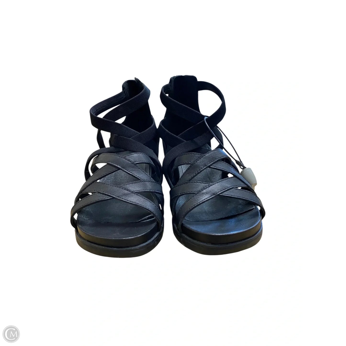 Sandals Heels Wedge By Eileen Fisher In Black, Size: 6