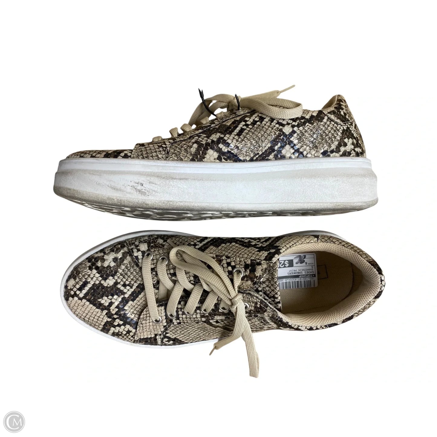 Shoes Sneakers By Topshop In Snakeskin Print, Size: 6