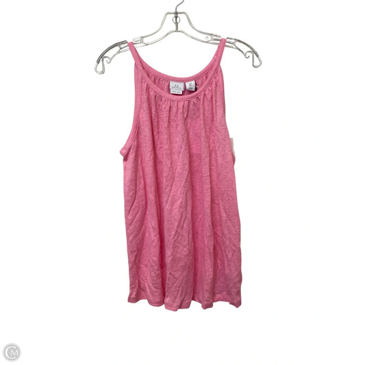 Top Sleeveless Designer By Halston In Pink, Size: L