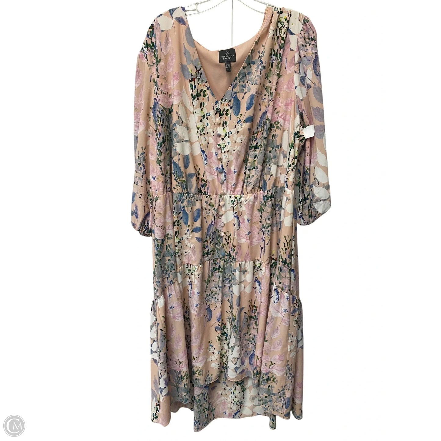 Dress Casual Midi By Adrianna Papell In Floral Print, Size: 16