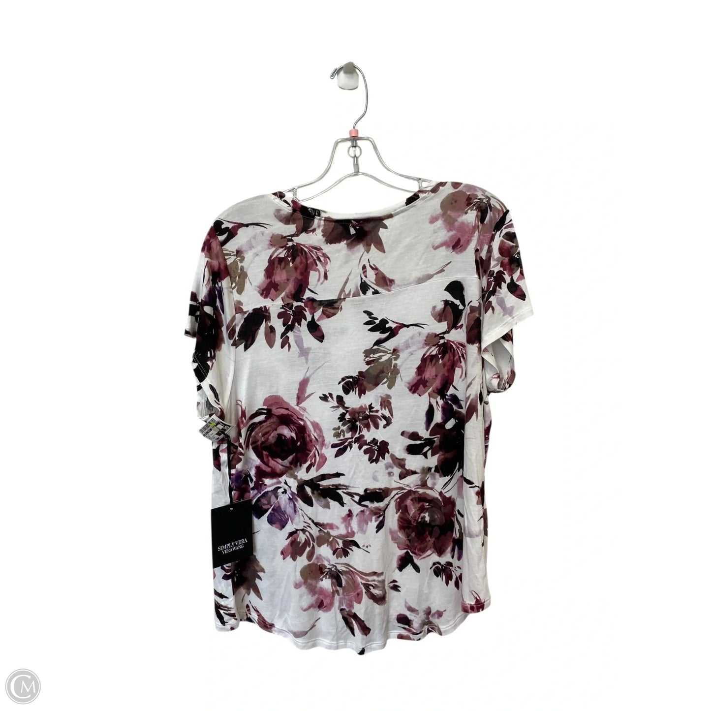 Top Short Sleeve By Simply Vera In Floral Print, Size: Xlp