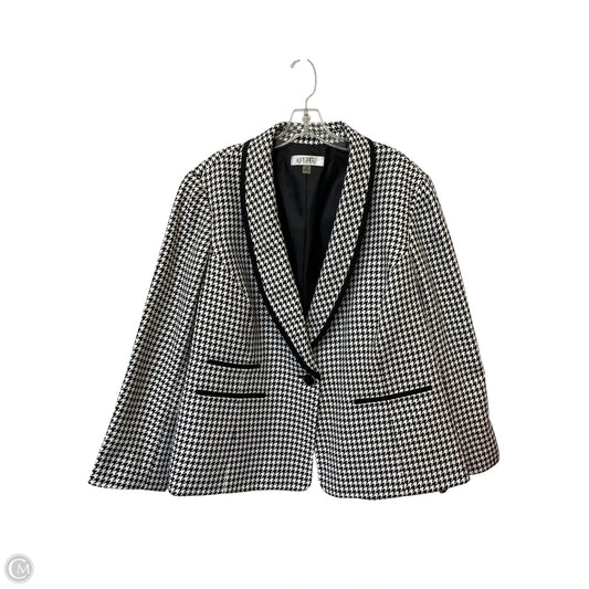 Blazer By Kasper In Black & White, Size: 24