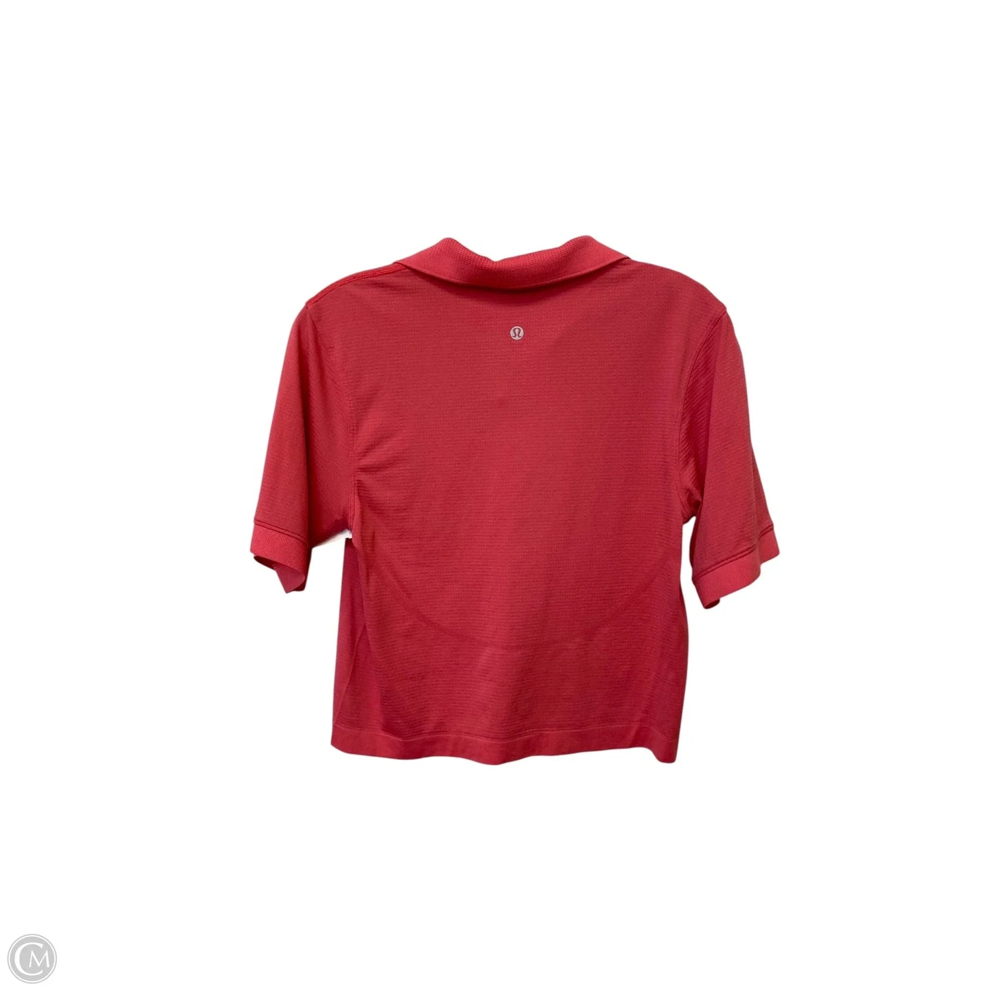 Athletic Top Short Sleeve By Lululemon In Pink, Size: 4