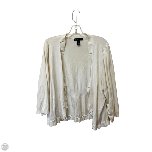 Cardigan By Inc In Cream, Size: 3x