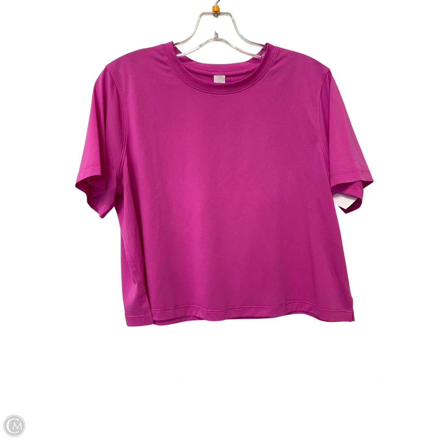 Athletic Top Short Sleeve By Lululemon In Pink, Size: 10