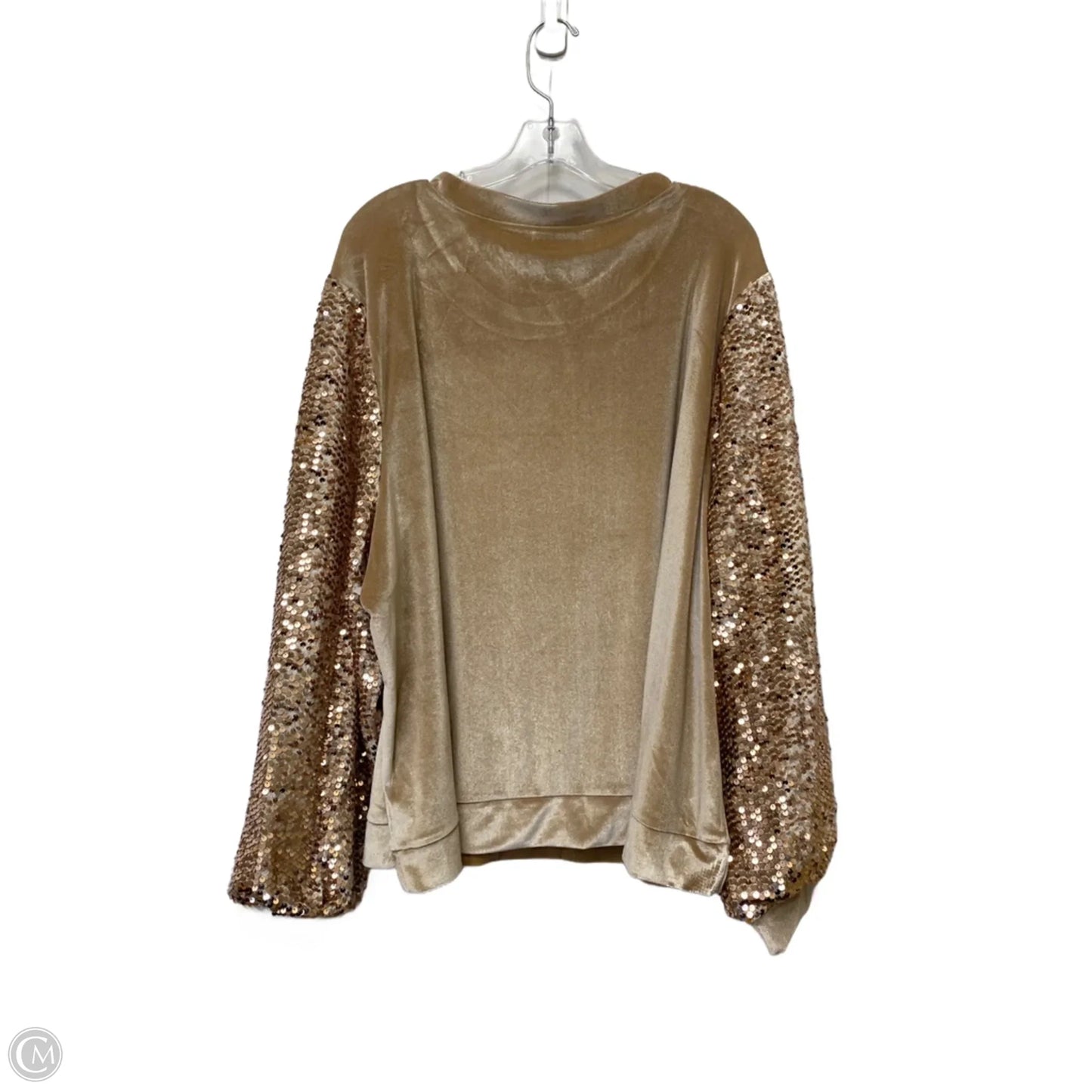 Top Long Sleeve By Lane Bryant In Tan, Size: 26