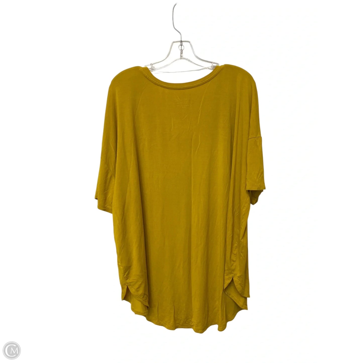 Top Short Sleeve Basic By Time And Tru In Yellow, Size: 3x
