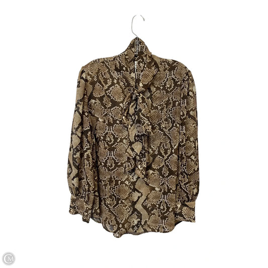 Top Long Sleeve By Target In Snakeskin Print, Size: 1x