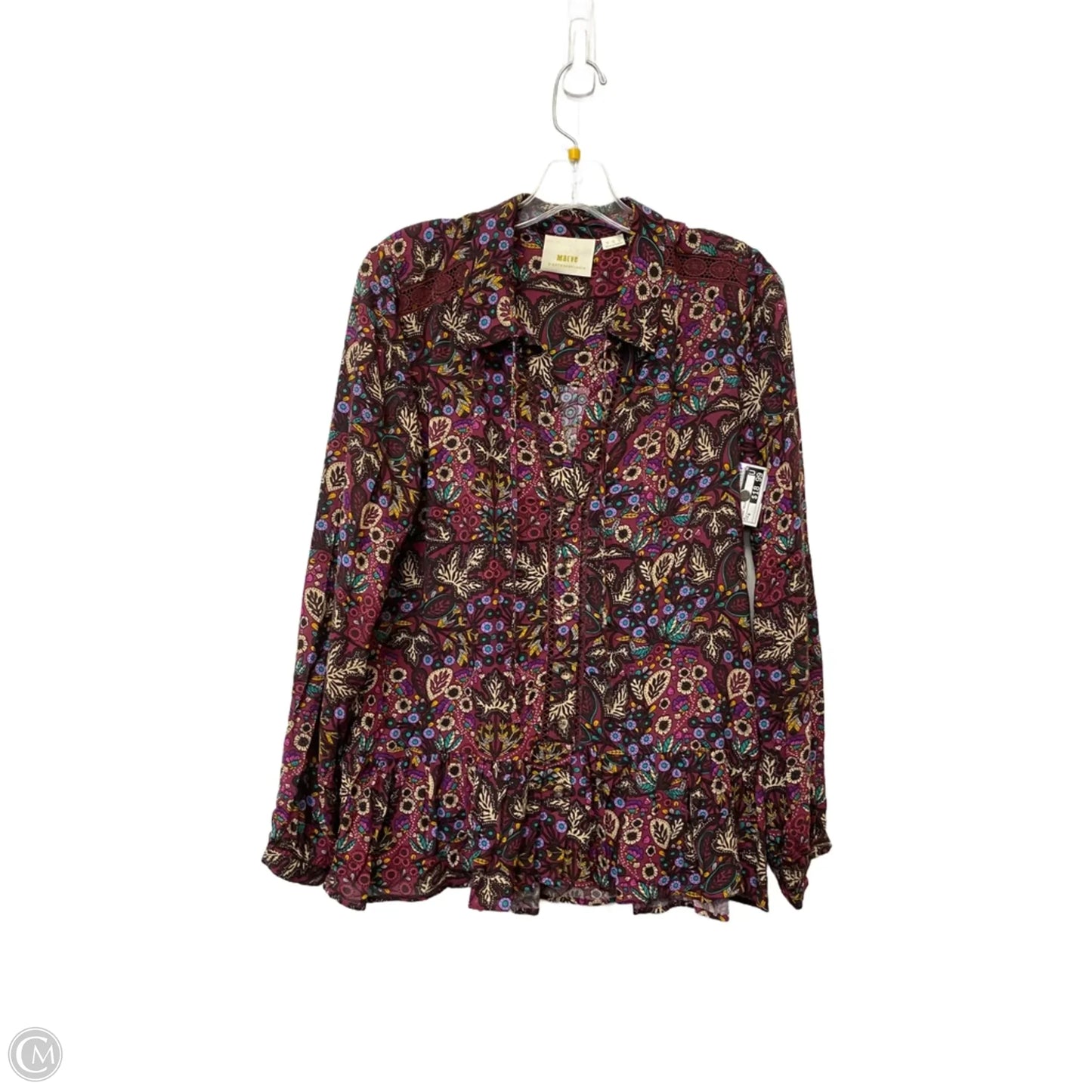 Top Long Sleeve By Maeve In Floral Print, Size: 8