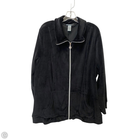 Jacket Fleece By Catherines In Black, Size: 3x