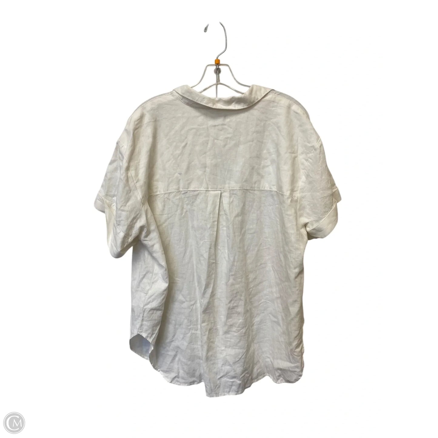 Top Short Sleeve By Madewell In White, Size: 1x