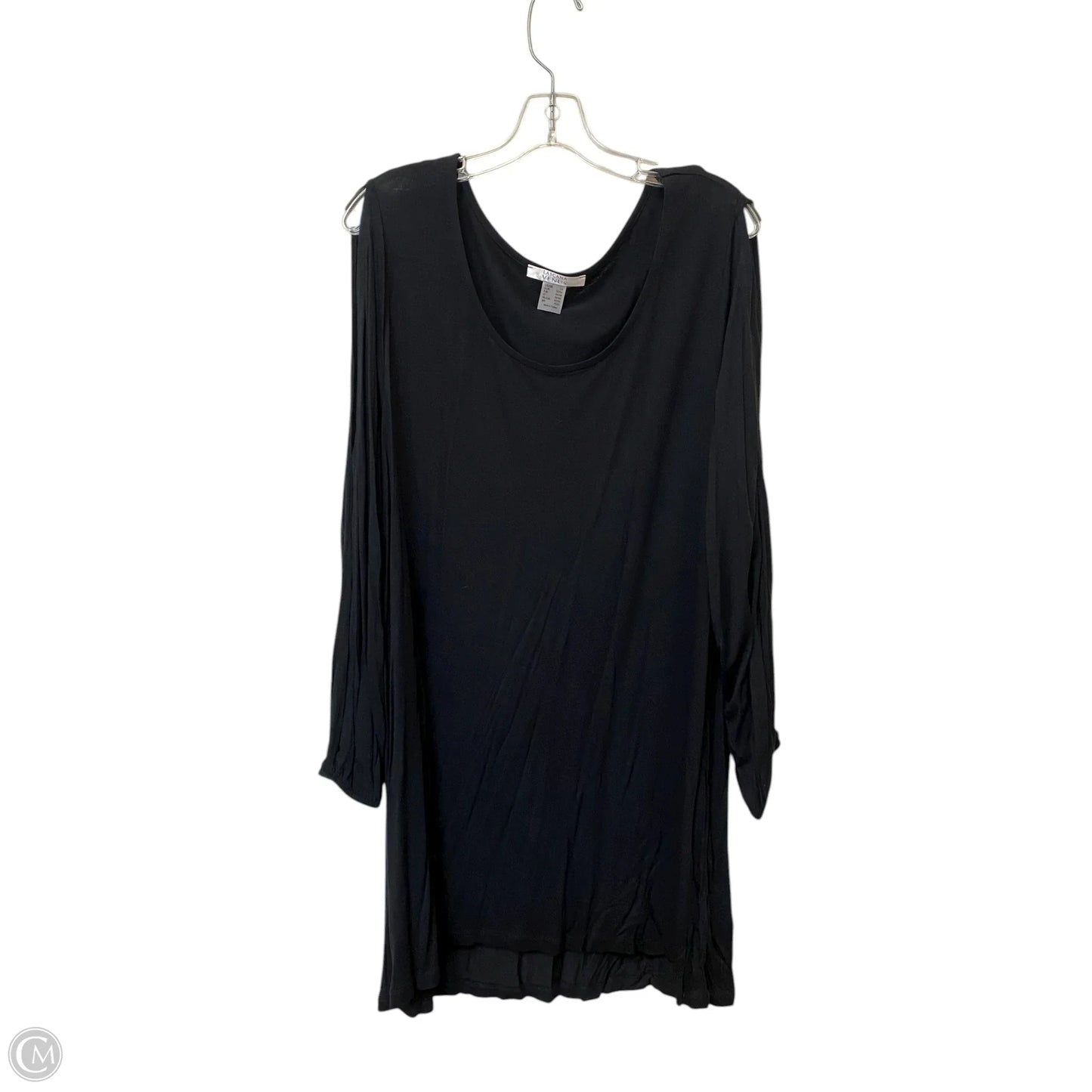 Tunic Long Sleeve By Venus In Black, Size: 1x