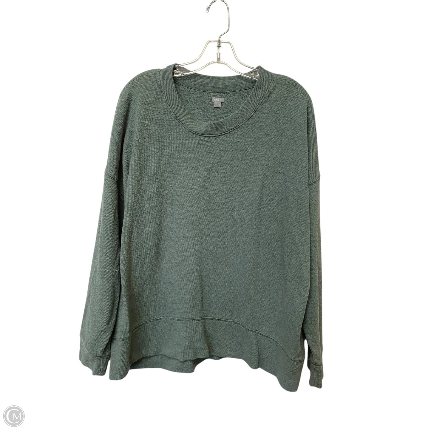 Top Long Sleeve By Aerie In Green, Size: L