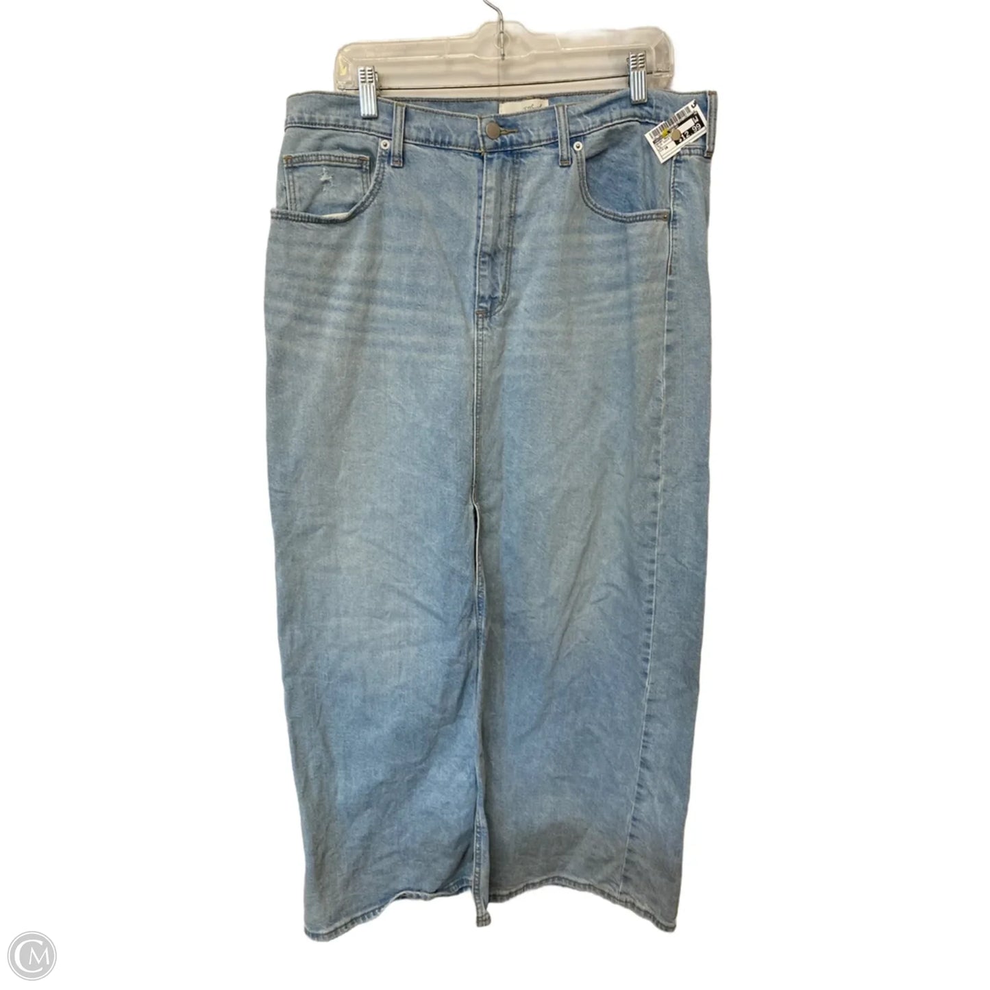 Skirt Maxi By Universal Thread In Blue Denim, Size: 16