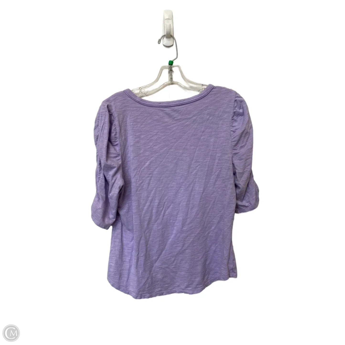 Top Short Sleeve Basic By White House Black Market In Purple, Size: M