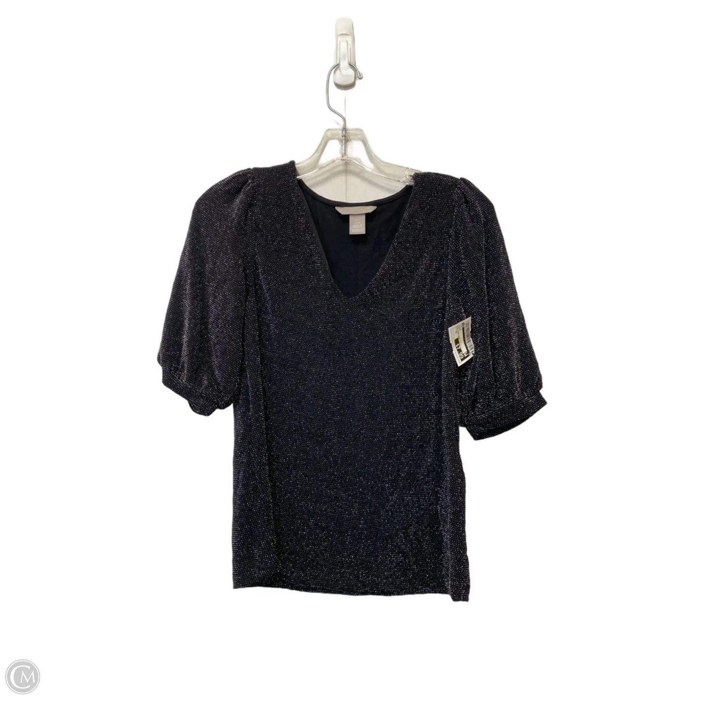 Top Short Sleeve By H&m In Black, Size: Xs
